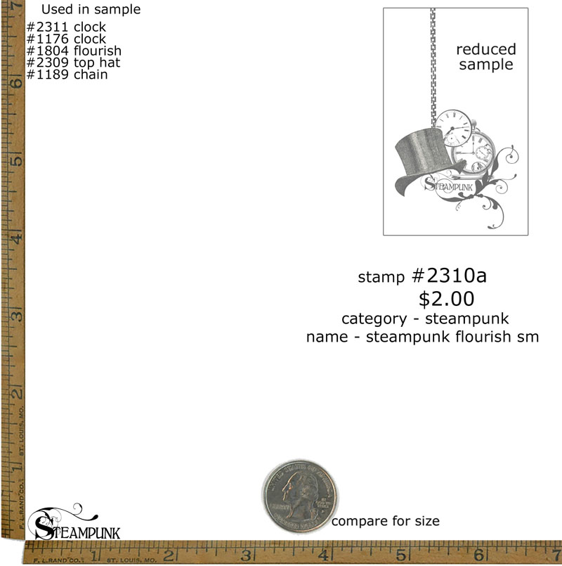 #2310a - Steampunk Flourish Sm. - Steampunk